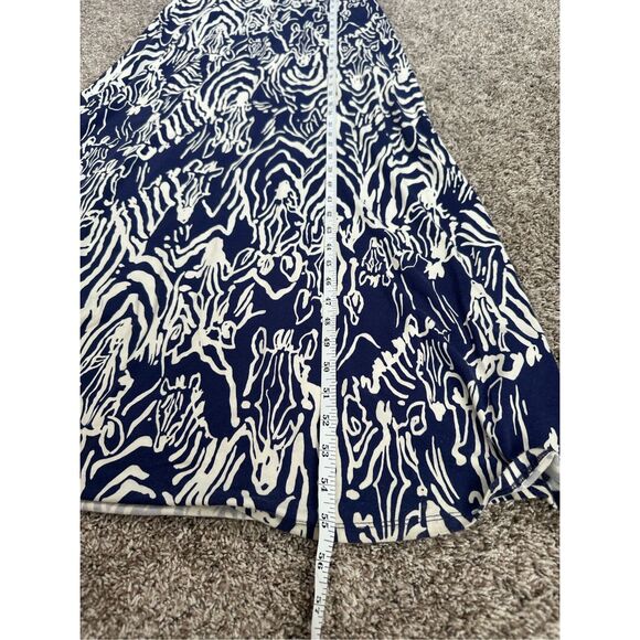 Lilly Pulitzer Morada Strapless Maxi Dress Women’s S Bright Navy Entourage Rayon - Picture 7 of 11